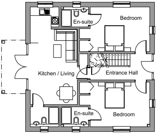 Garden lodge 1 ground floor floorplan