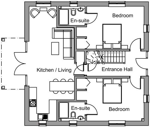 Garden lodge 234 ground floor floorplan